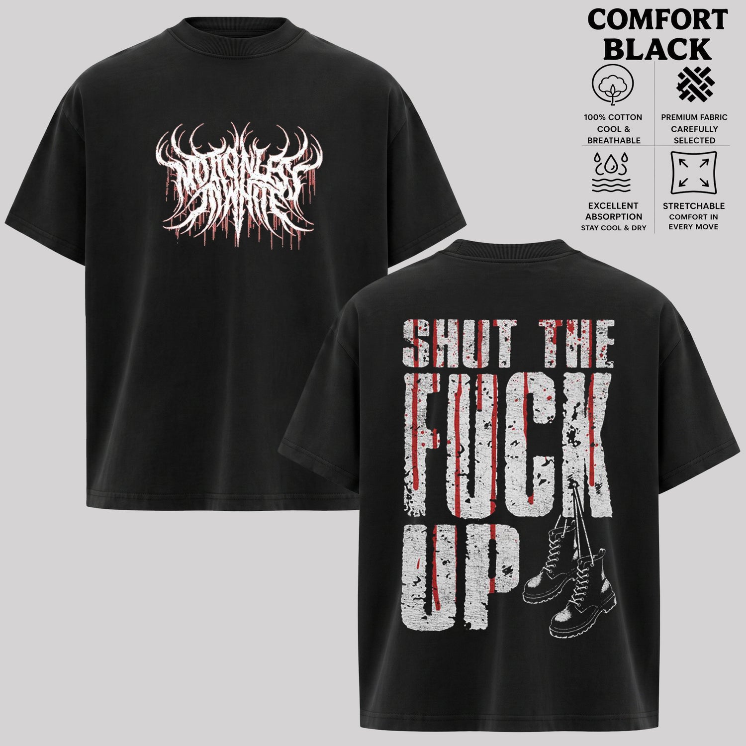 Motionless In White STFU Graphic Black T-Shirt  & Hoodie