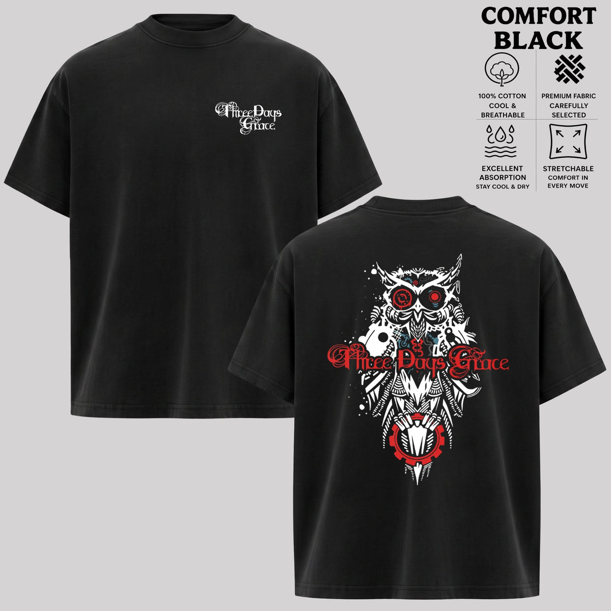 Three Days Grace Owl Men's Quick-Drying Sports Tshirt & hoodie