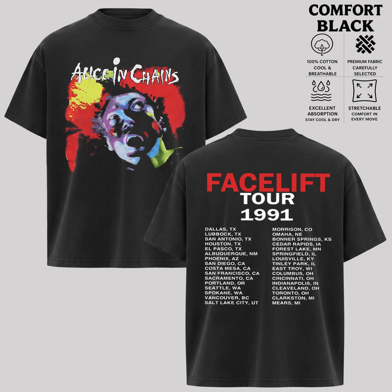 Retro Alice in Chains Facelift Tour 1991 T-Shirt & Hoodie