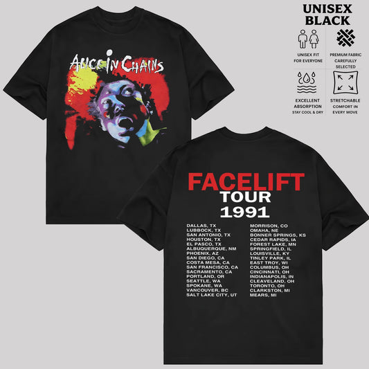 Retro Alice in Chains Facelift Tour 1991 T-Shirt & Hoodie
