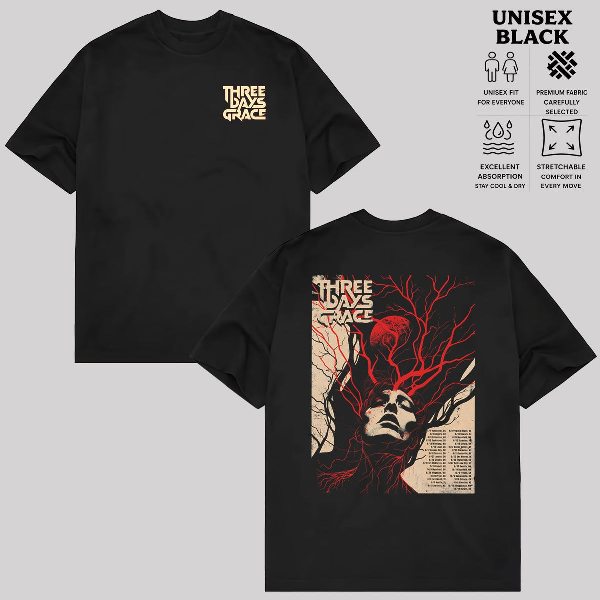 Three Days Grace Alienation Tour  Tshirt & hoodie